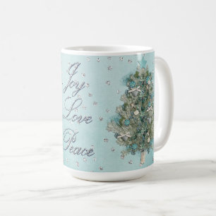 Julhelgdag - härligt julaftonträd kaffemugg