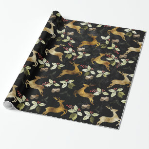 Julhelgdag - hjort & Mistletoe Presentpapper