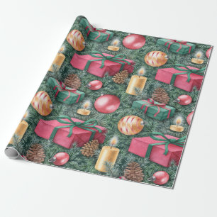 Julhelgdag - nätt vattenfärggåvor presentpapper