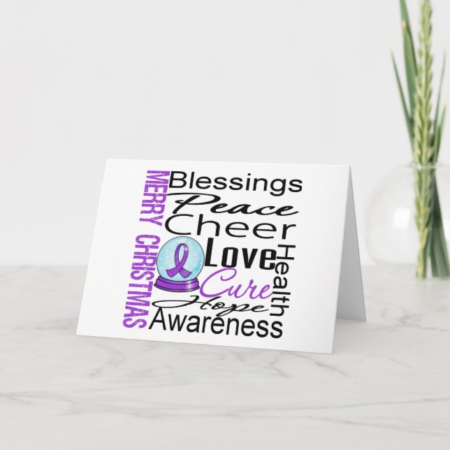 JulhelgdagAlzheimers Collage för sjukdom Helgkort (Framsida)