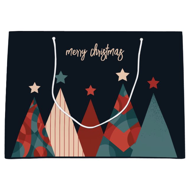 Julhelgdagar abstrakt julafton träd stjärnor (Framsidan)