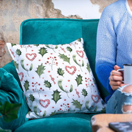 JulHelgdagar Mistletoe Holly-Polkagrisar Kudde