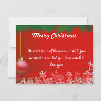 Julhelgdagskort för familj och vänner vykort