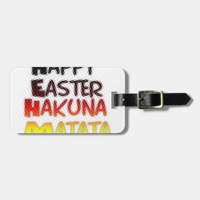 Julhelgen Blzed Glad påsk Hakuna Matata Bagagebricka (Horisontell Framsida)