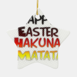 Julhelgen Blzed Glad påsk Hakuna Matata Julgransprydnad Keramik