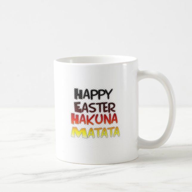 Julhelgen Blzed Glad påsk Hakuna Matata Kaffemugg (Höger)