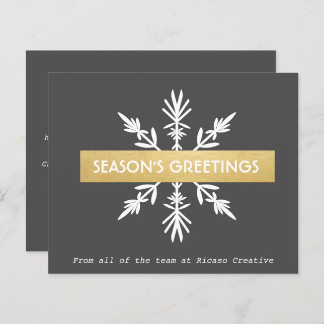 JULHELGEN BUDGET Snö Corporate God Jul (Fram/baksida)