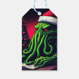 Julhelgen Cthulhu jul Creepmas Presentetikett
