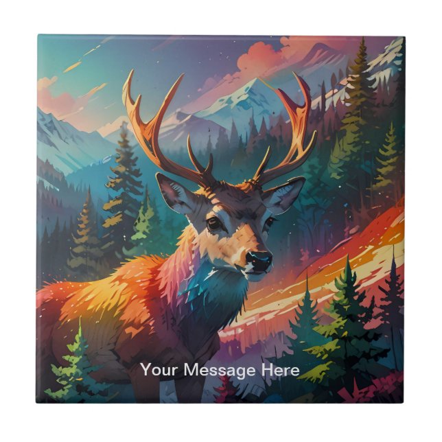 Julhelgen för julvinter Wonderland Kakelplatta (Framsidan)