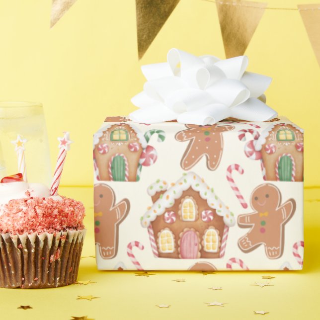 Julhelgen Gingerbröd Julvinter Presentpapper (Födelsedagsfest)