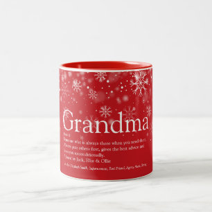 Julhelger Mormor Mamma Definition Två-Tonad Mugg