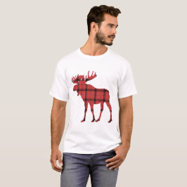 Julhelgsälg Röd Rutig Tartan Mönster T Shirt