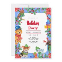 Julhelgspartaj Invitation i akvarell