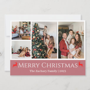 Julhelgsskript Familjefotokollage Julkort