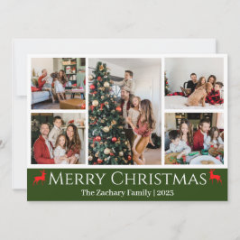 Julhelgsskript Familjefotokollage Julkort