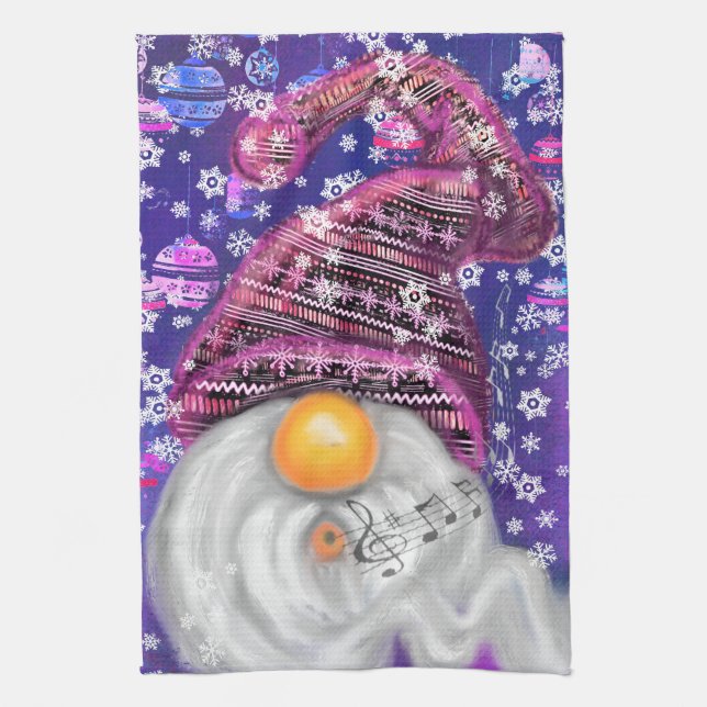 Julhem i Lila Hat Kitchen Towel Kökshandduk (Vertikal)