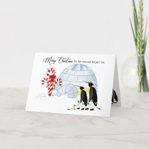 Julhemlig Pal-Pingviner av Igloo Lights Helgkort