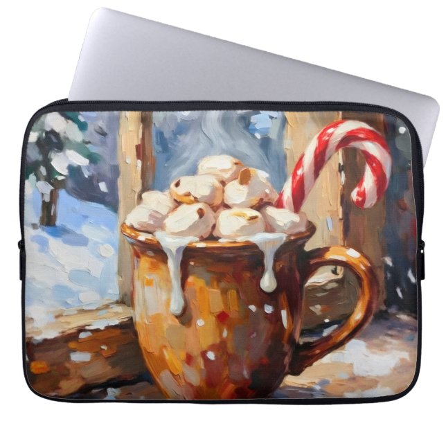 Julhett Choklad med Rostade Marshmallows  Laptop Fodral (Framsidan)