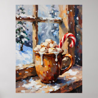 Julhett Choklad med Rostade Marshmallows  Poster