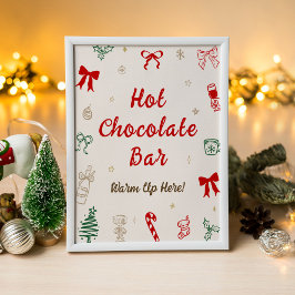 Julhett varm chokladbar poster