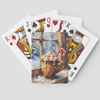 Julhett varmt kakao med rostad maräng casinokort