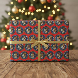 Julhistorien - Röd utrullning Papper Presentpapper