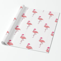 Julhjälpare Flamingo Mönster Presentpapper