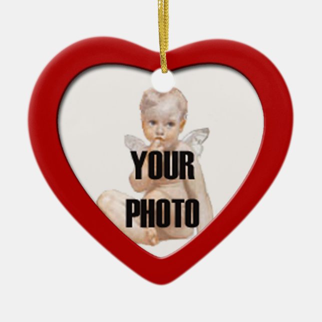 Julhjärt Photo Ram Ornament 2 (Framsidan)
