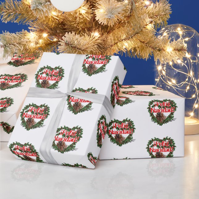 Julhjärta (Feliz Navidad) jul Presentpapper (Helgdagar)