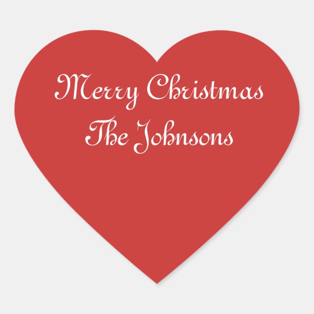 Julhjärtsformar Hjärtformat Klistermärke (Framsida)