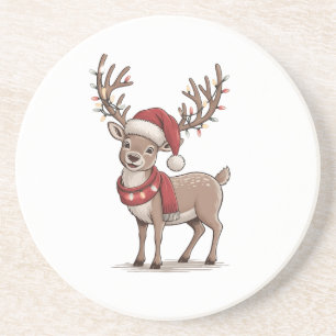 Julhjort Djur Jul Hjort Tomte Hatt Jul  Underlägg