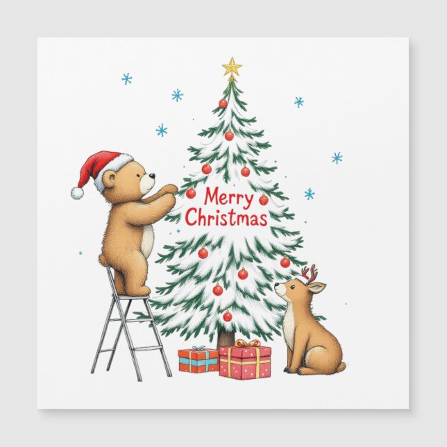 Julhjortar och björn (Framsida)