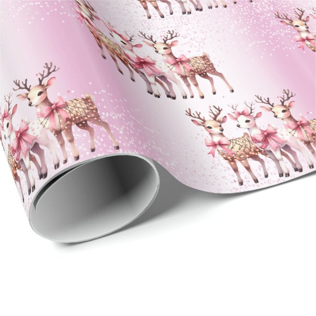 Julhjortar Semesterveckpapper Presentpapper (Rullad Hörn)