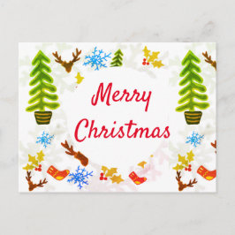 Julhögtider i mönster vykort