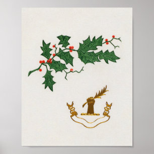 Julholly gren helgdag poster