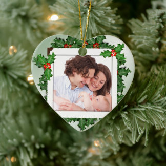 Julholly Hjärtformade Family Photo Ornament