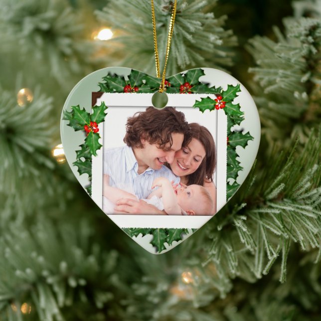 Julholly Hjärtformade Family Photo Ornament (Träd)