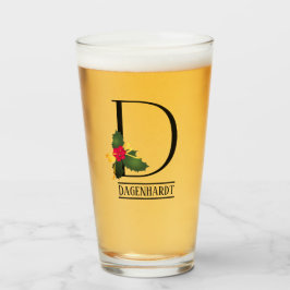 Julholly Monogram D Personlig Beer Glass Glaskopp