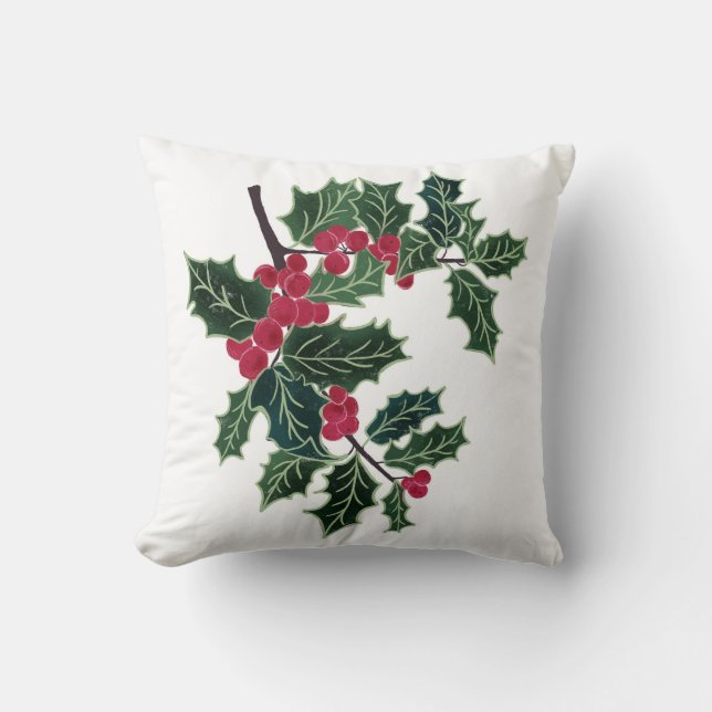 Julholly träd dekorativ kudde (Framsida)