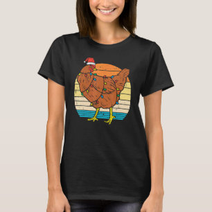 Julhöna Höns Tomte Hatt Bonde Xmas Gård M T Shirt
