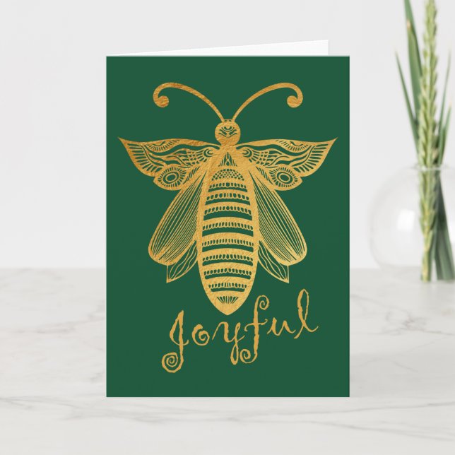 Julhonungsbin "BEE GLATT" Bevarande Helgkort (Framsida)