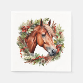 Julhorn Napkins - Chestnut Horse & WAN Pappersservett