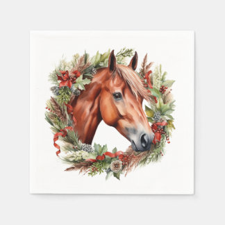 Julhorn Napkins - Chestnut Horse & WAN Pappersservett