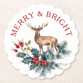 Julhosta och hjort andedräkt underlägg papper