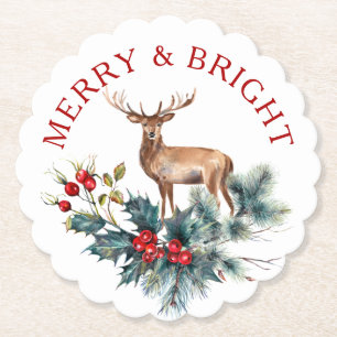 Julhosta och hjort andedräkt underlägg papper