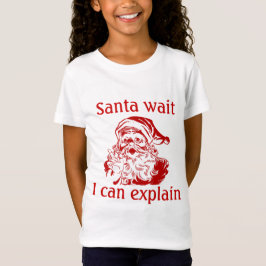 Julhumor Tomte vänta jag kan förklara Tee Shirt