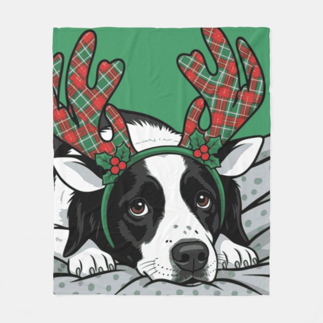Julhund Fleecefilt (Framsidan)