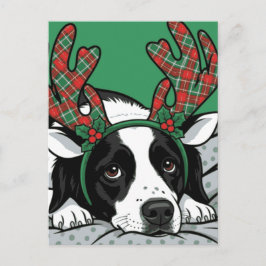 Julhund Helg Vykort