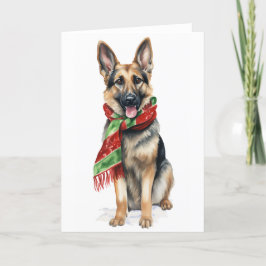 Julhund, Höckhund, Tysk Shepherd BLANK Helgkort