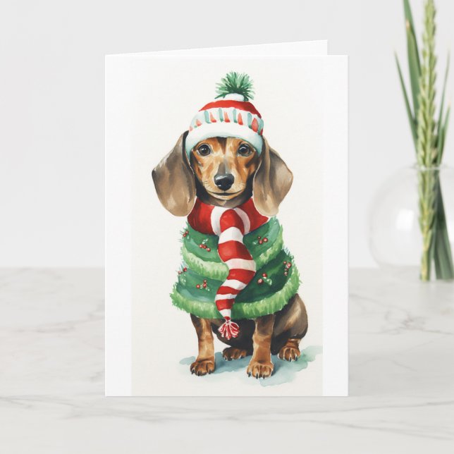 Julhund, Högtidshund (räv) BLANK Helgkort (Framsida)